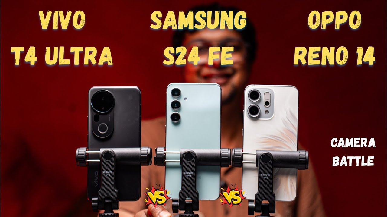 vivo T4 Ultra vs Samsung S24 FE vs Oppo Reno 14 | Camera Battle