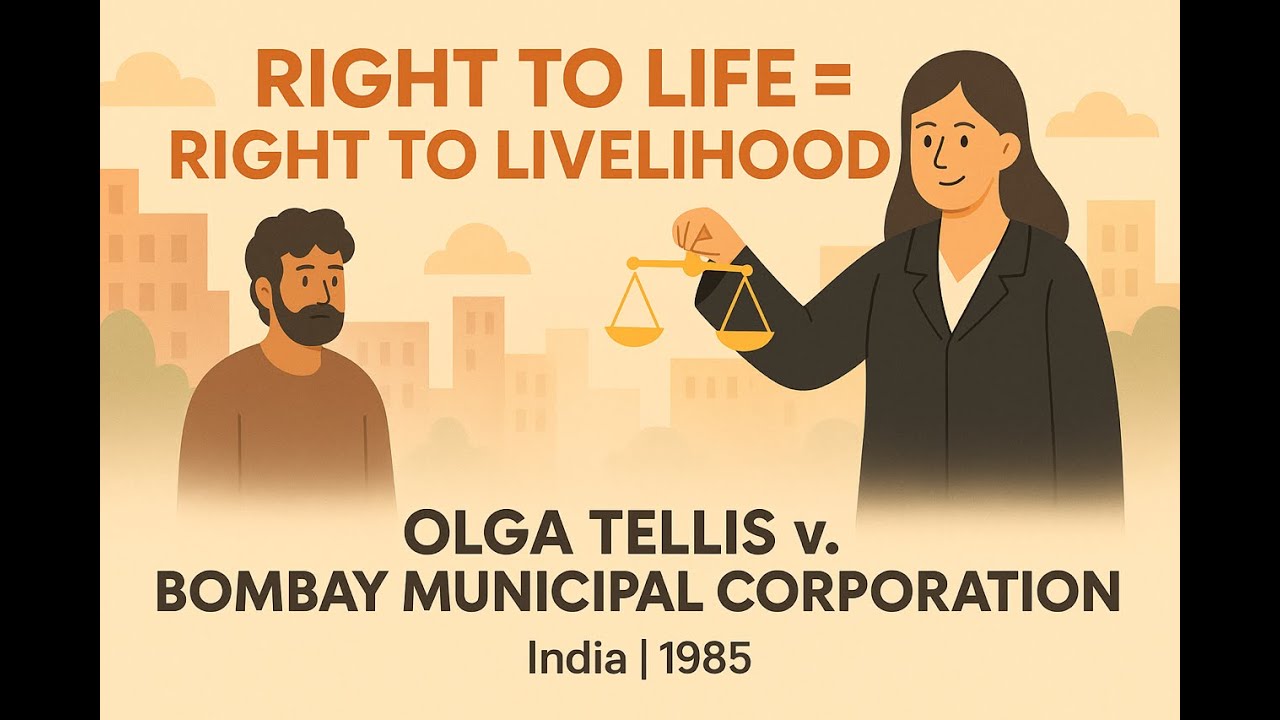 Olga Tellis v. Bombay Municipal Corporation (1985) - Right to Livelihood #youtubelaw