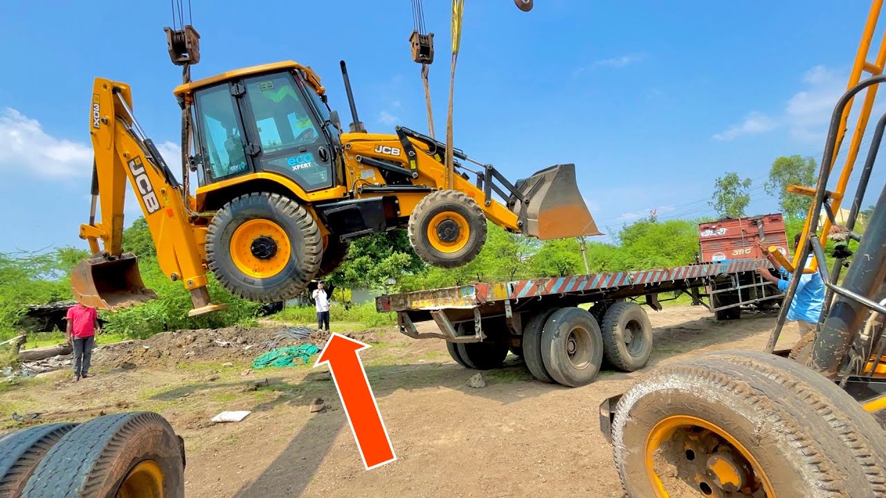 JCB 3dx Xpert 4x4 Loading On Tralla आज 4wd को वर्क्शाप पर ही भेज दिया Repair होने के लिए