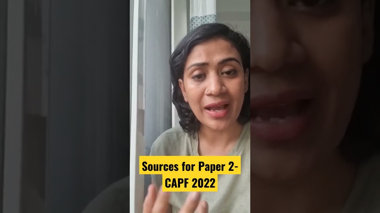 Sources  for paper 2- CAPF 2022 | Divya ma'am | Shaurya Aur Vivek