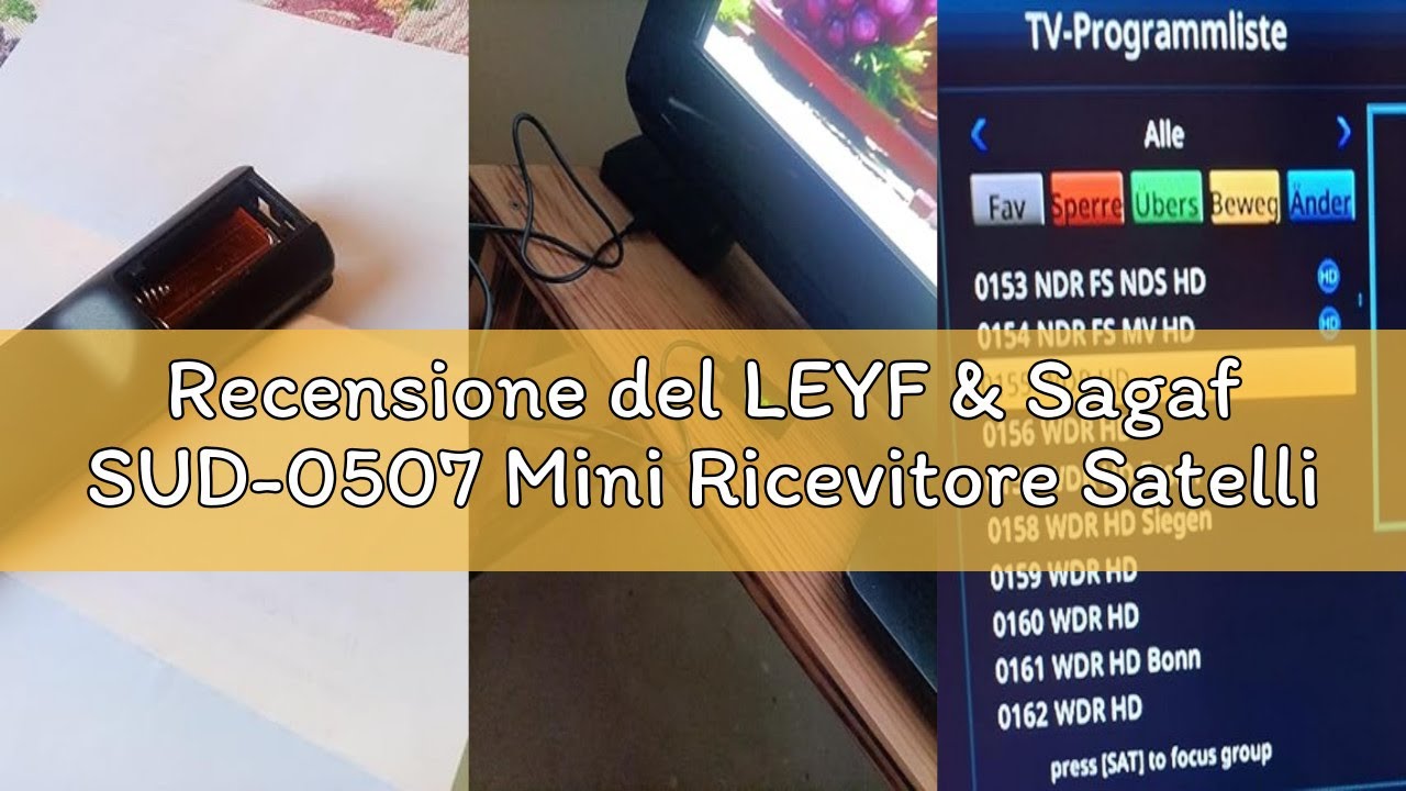 Recensione del LEYF & Sagaf SUD-0507 Mini Ricevitore Satellitare - DVB-S2 - Ricevitori Satellitari -