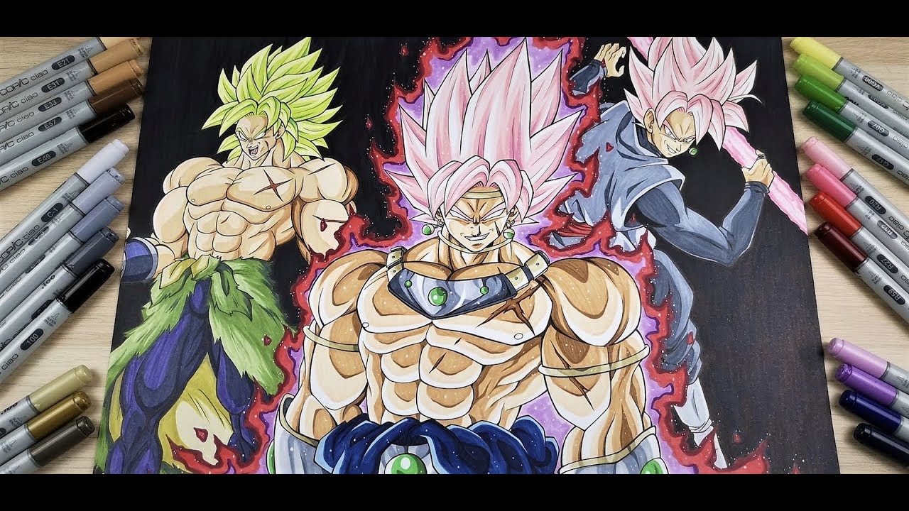 Drawing BROLY & GOKU BLACK FUSION! | TolgArt