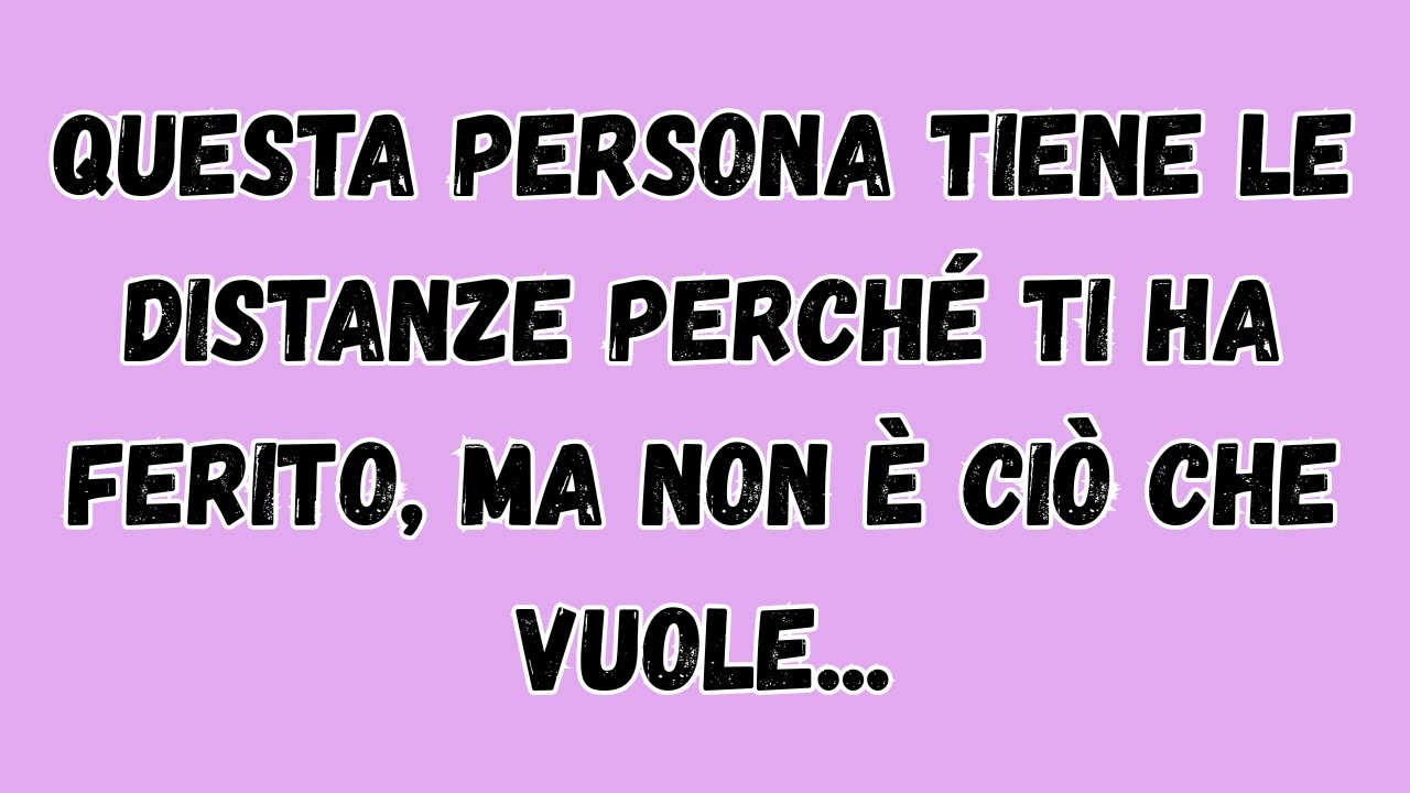 Questa persona tiene le distanze perché ti ha ferito, ma non è ciò che vuole.