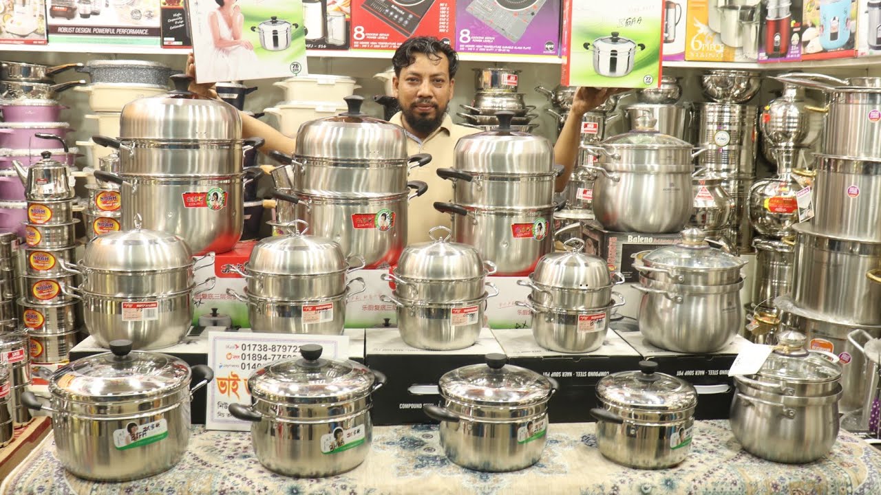 পিঠা,কেক বা মম তৈরির জন্য ছোট,বড়,মাঝারি সকল সাইজের স্টীম হাড়ি সেটের দাম জানুন. Steam Cooking Pot