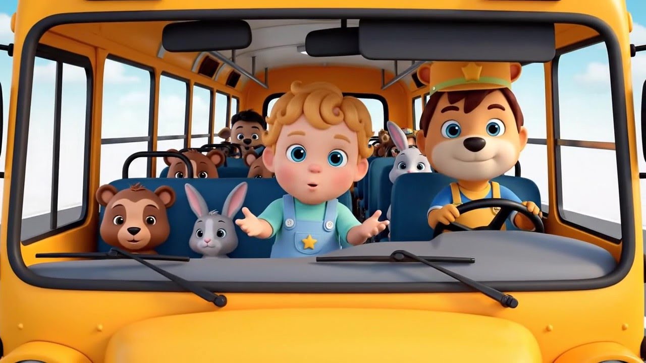 School Bus Learning Trip with Sunny | Cat, Tree, Car & Dog