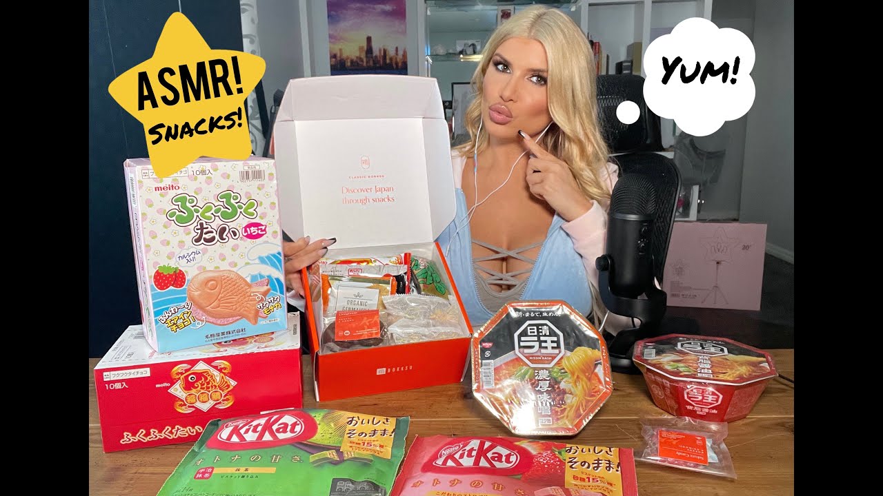 *ASMR* Bokksu Box of Japanese Snacks Taste Test With Romi Rain!