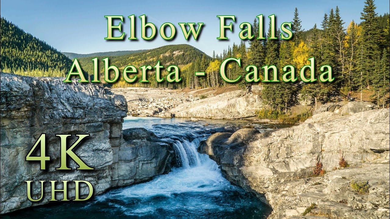Beautiful place to spend the day! Elbow Falls, Kananaskis Country, Alberta, Canada - 4K Video