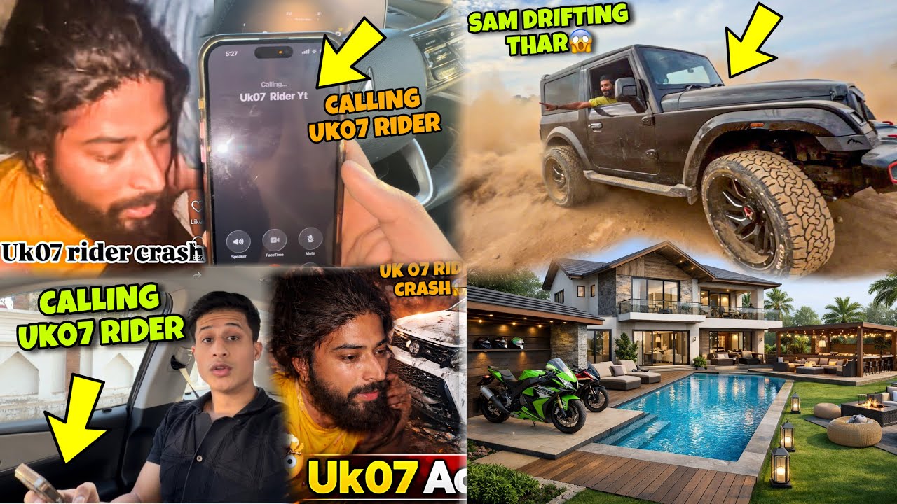 Calling @TheUK07Rider After Big Crash😱 | Dream Project Started Finally🧿 | Sam Drfting Thar😱