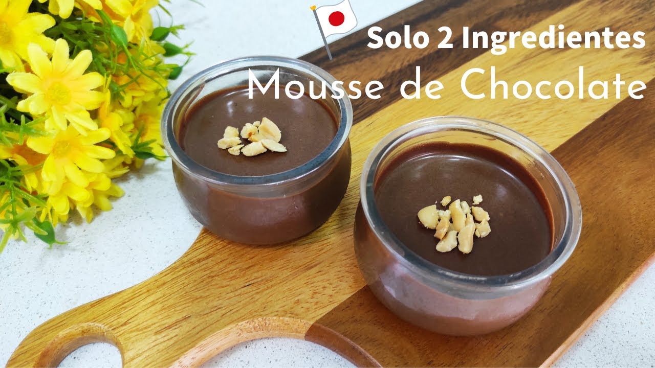 SOLO 2 INGREDIENTES, NATA Y CHOCO| RECETA MOUSSE DE CHOCOLATE FACILE Y RICO