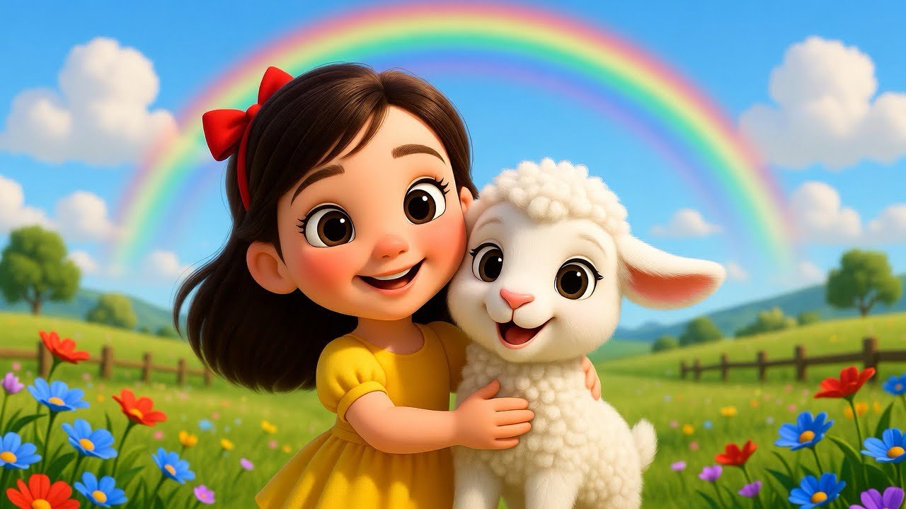 Mary Had a Little Lamb 🐑 Cute 3D Nursery Rhyme for Kids | Baby Songs & Children’s Music
