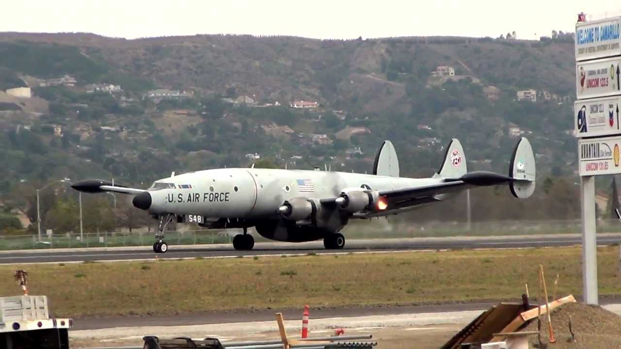 [HD] Lockheed EC-121 Super Constellation Departing Camarillo 1/14/12