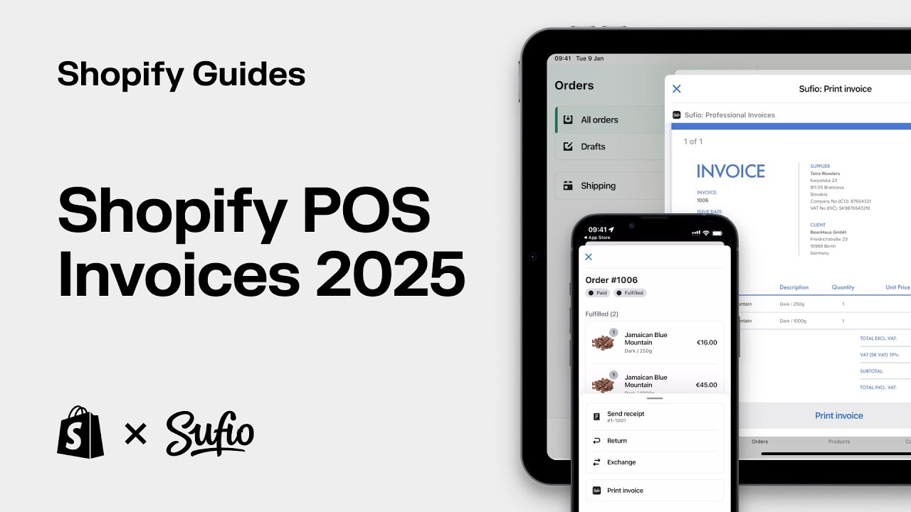 Print invoices from the Shopify POS app
