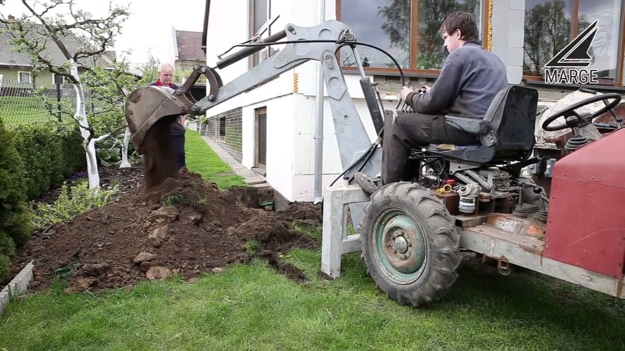 stavba podkopu za malotraktor