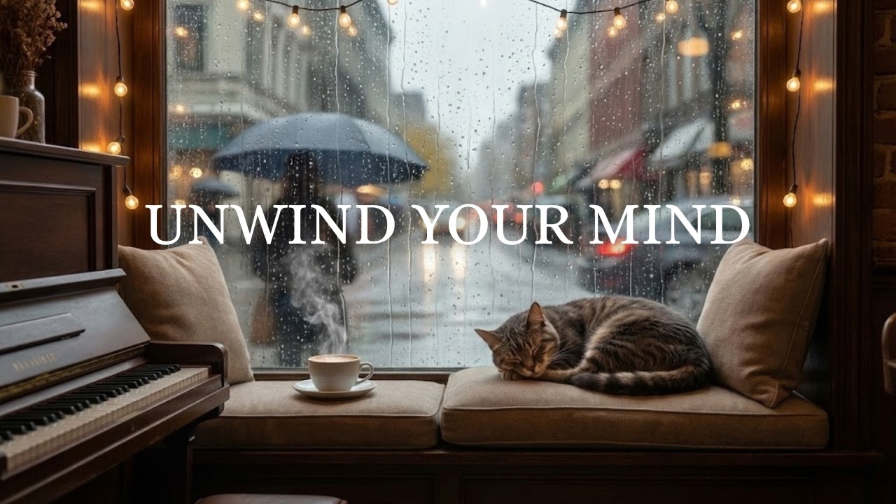 Unwind Your Mind 🌧️ Dark & Relaxing Piano and Guitar for Stress Relief