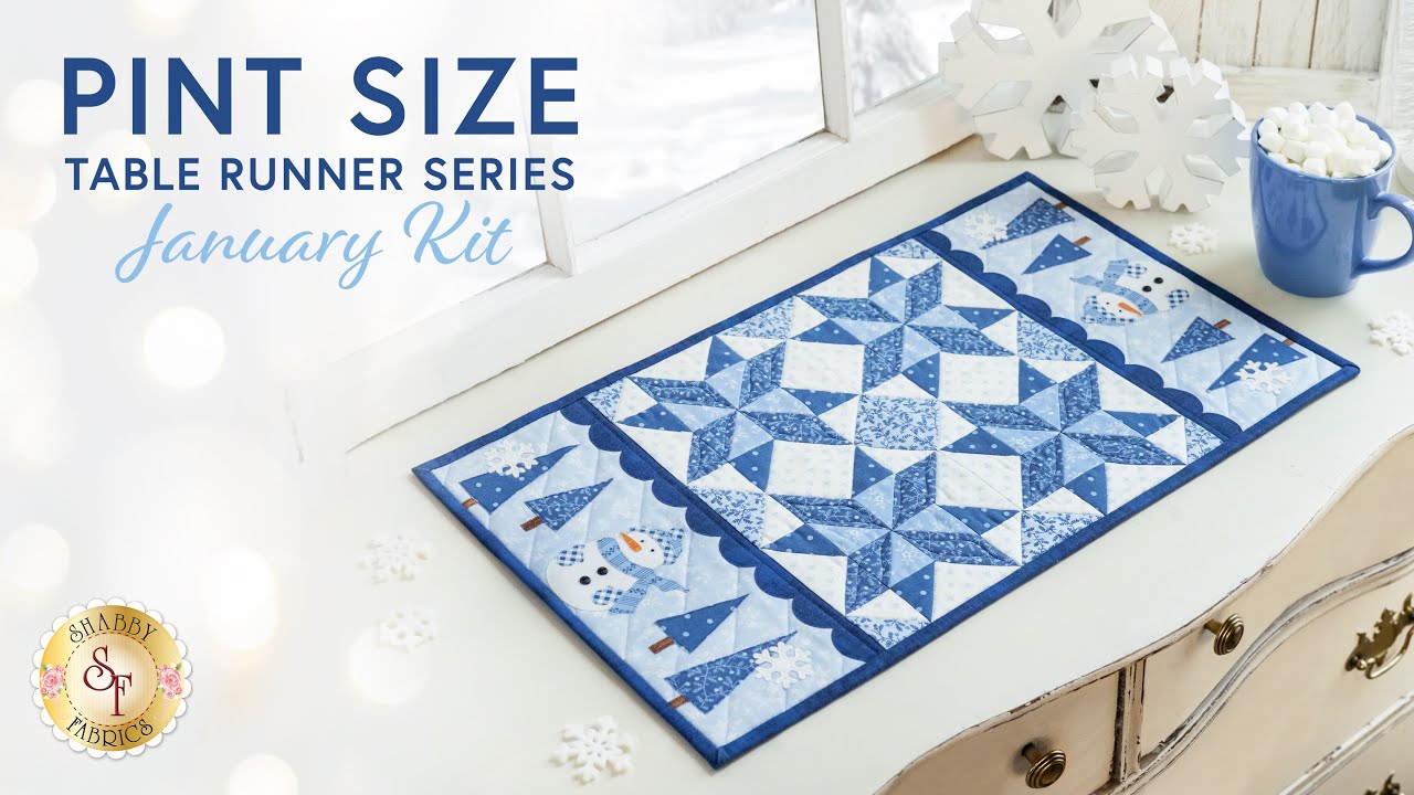 Pint Size Table Runner - January | a Shabby Fabrics Tutorial
