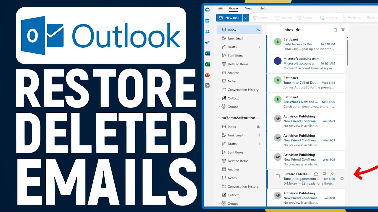 How To Restore Deleted Emails In Outlook | Outlook Tutorial 2025