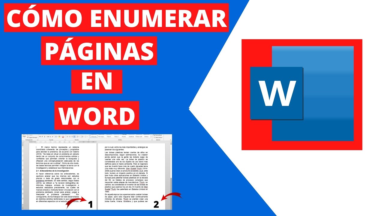 Cómo ENUMERAR PAGINAS en WORD | Desde Cualquier Pagina ✅