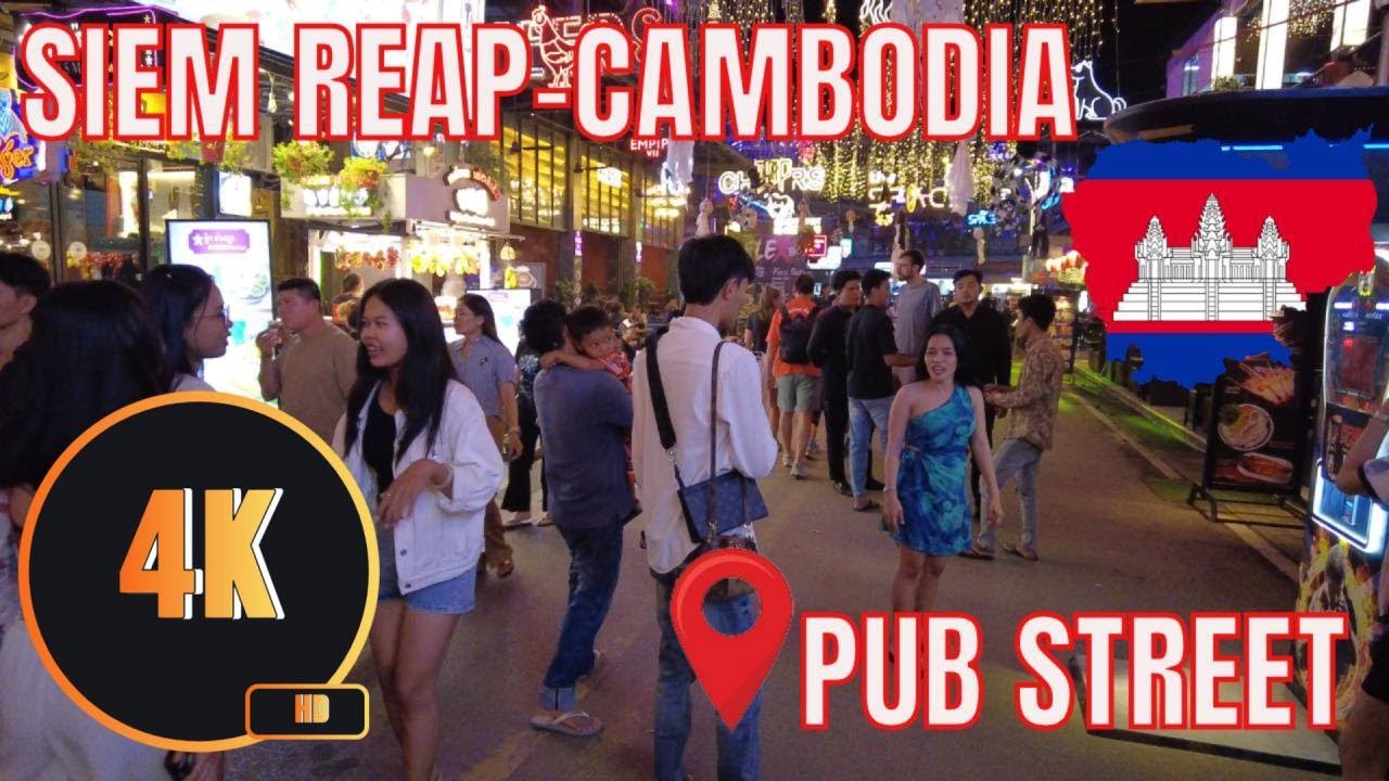 🌃 Pub Street Siem Reap | Monday Night Walk | Cambodia 4K 🇰🇭✨