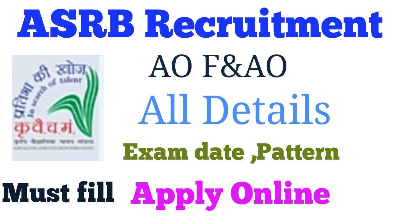 ASRB Recruitment 2021 - apply krdo - Mast Job h - fresher Permanent job