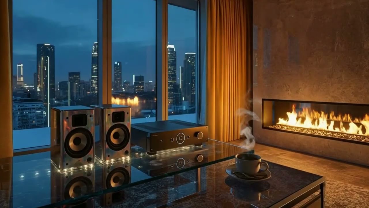 Smooth Jazz x Crackling Fireplace – Perfect Melody Flow for Study, Work & Relaxation
