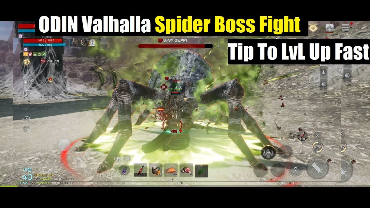 Odin Valhalla Rising Spider Boss Fight & Tips + How To Level Up Fast!