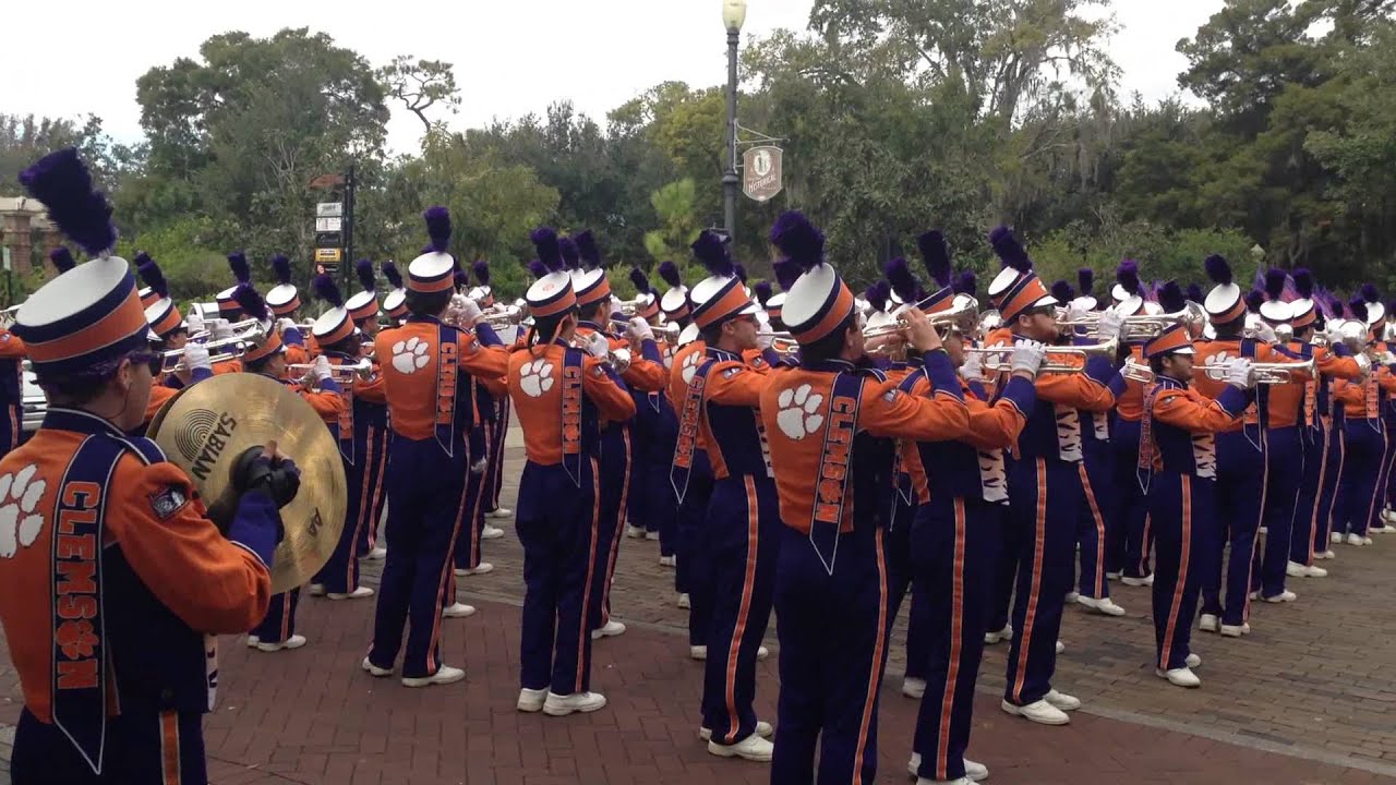 Clemson University marching band Winter Park, Florida. Russell Athletic Bowl 2014.