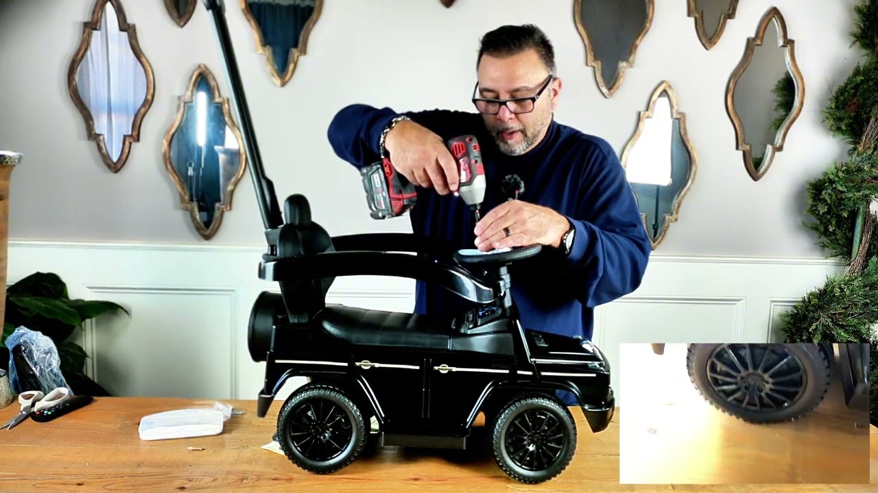 Mercedes G-Wagon 3-в-1 Толкаемая машинка с музыкой, клаксоном и реалистичным удовольствием от езды!