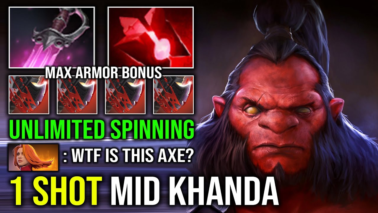 HOW TO SOLO MID AXE Khanda + Bloodstone Max Armor Unlimited Helix Spinning Dota 2