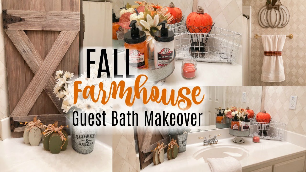 FALL DECORATE WITH ME | GUEST BATHROOM MAKEOVER 2019