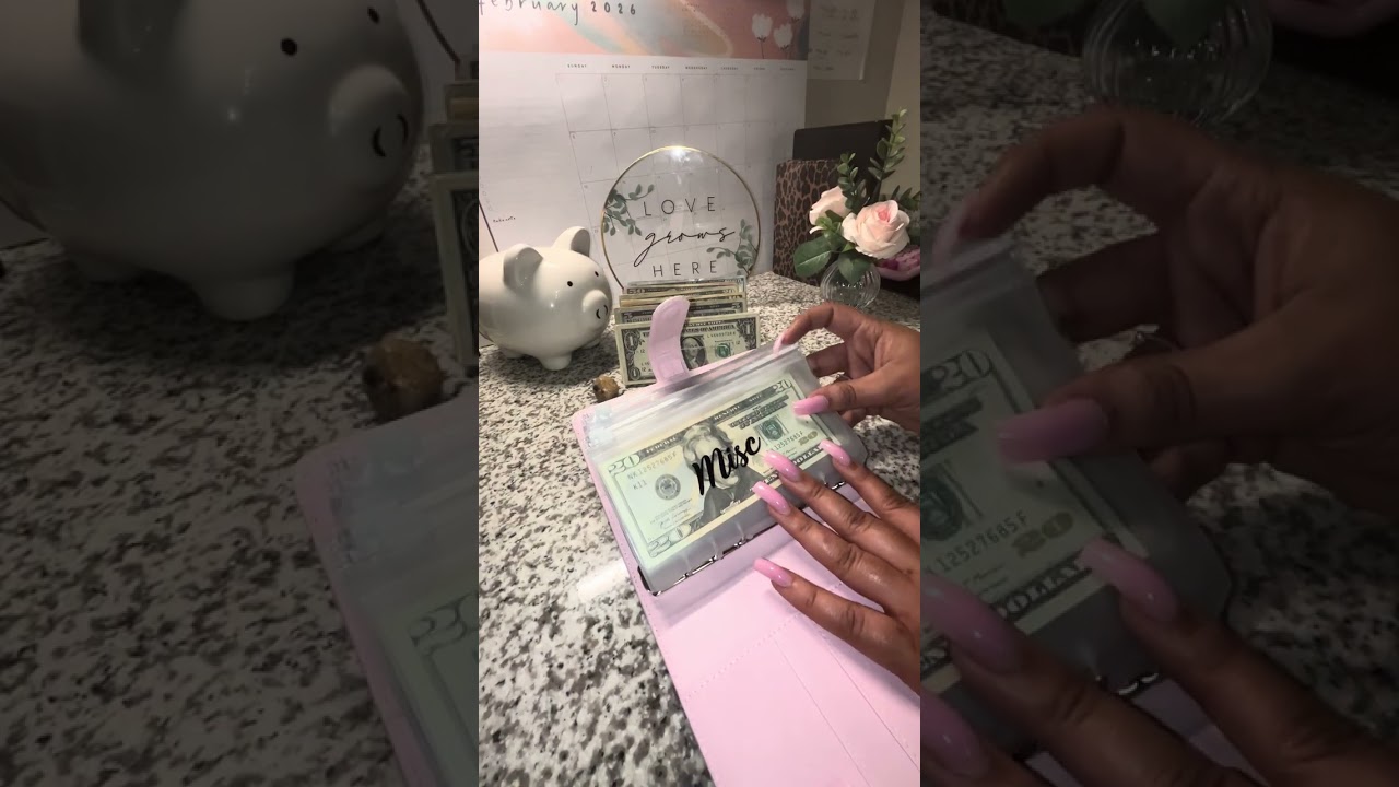 Cash stuffing 💵💰💸🌹#cashstuffing #countingmoney #money #cashstuffingenvelope 