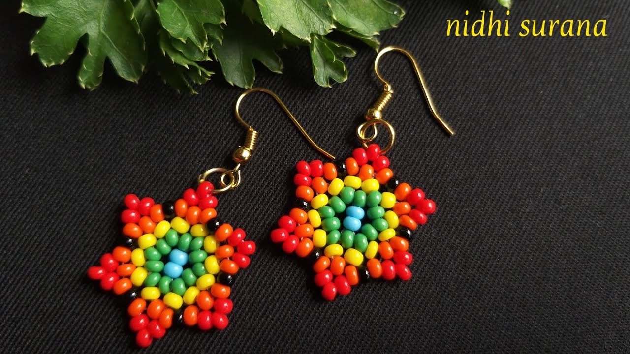 🎀Sweet Flower Earrings || Seed bead earrings (0152)