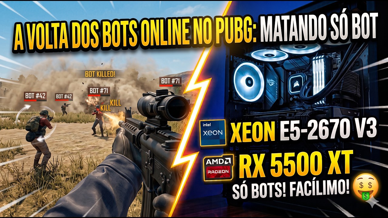 A VOLTA DOS BOTS ONLINE NO PUBG MATANDO S&Oacute; BOT
