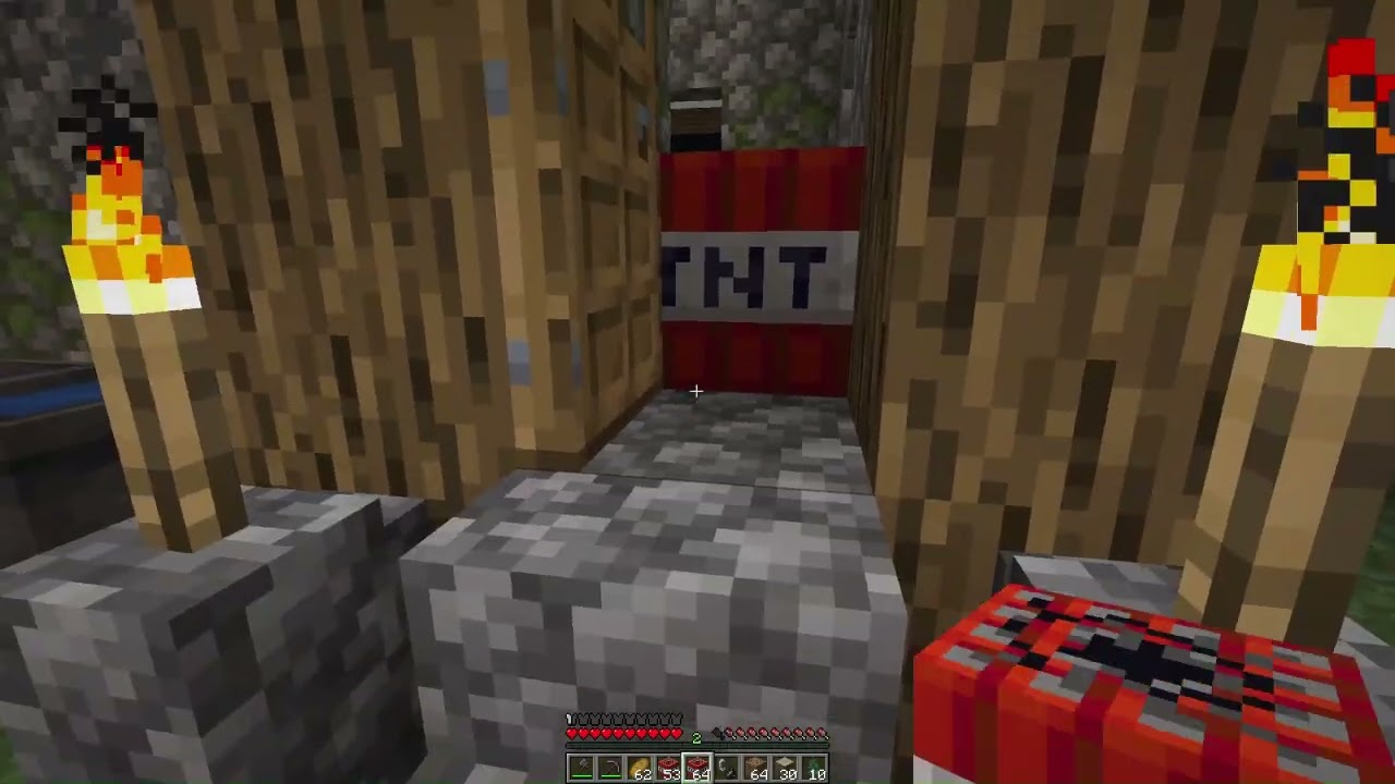 Destroying everything.  Minecraft.