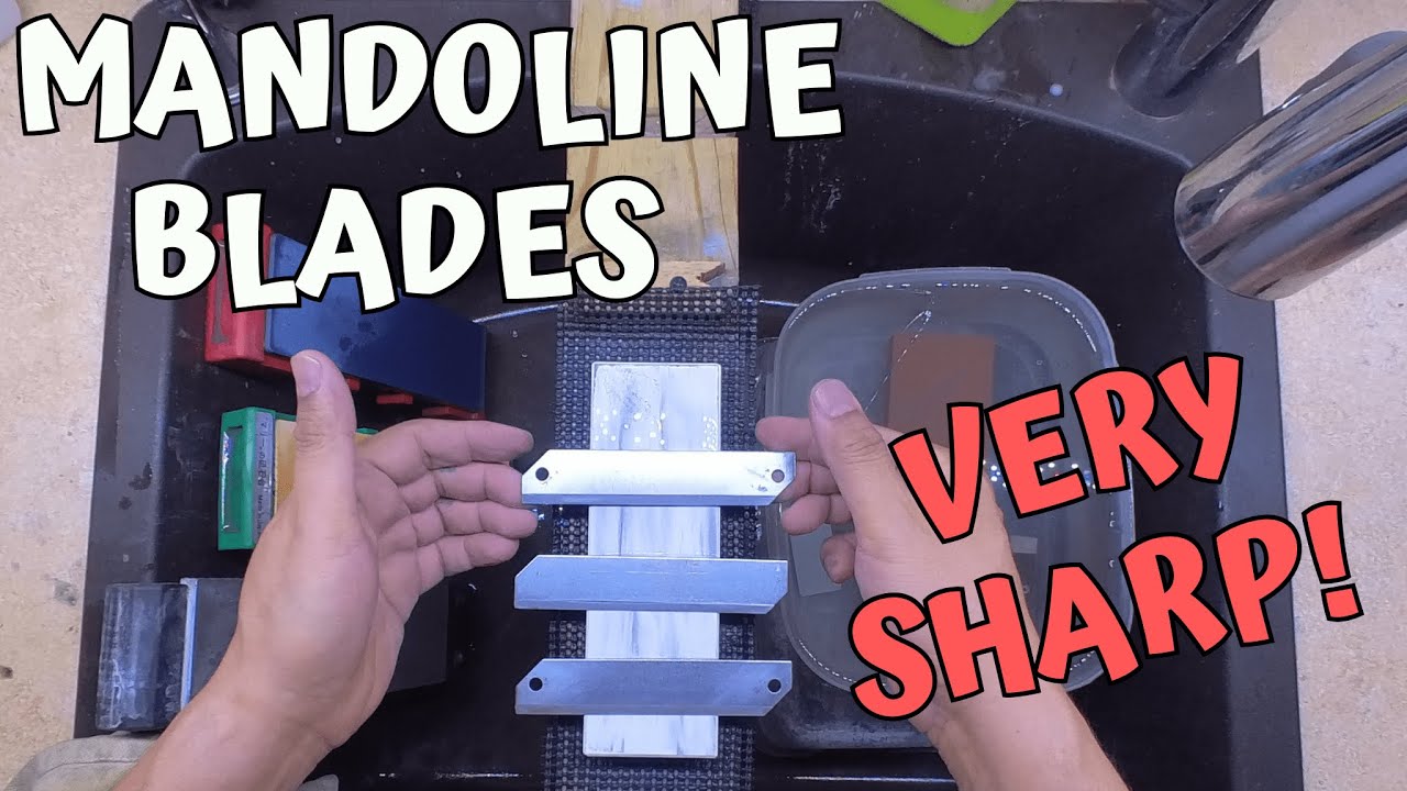 shapening mandoline blades, with #shapton #whetstone