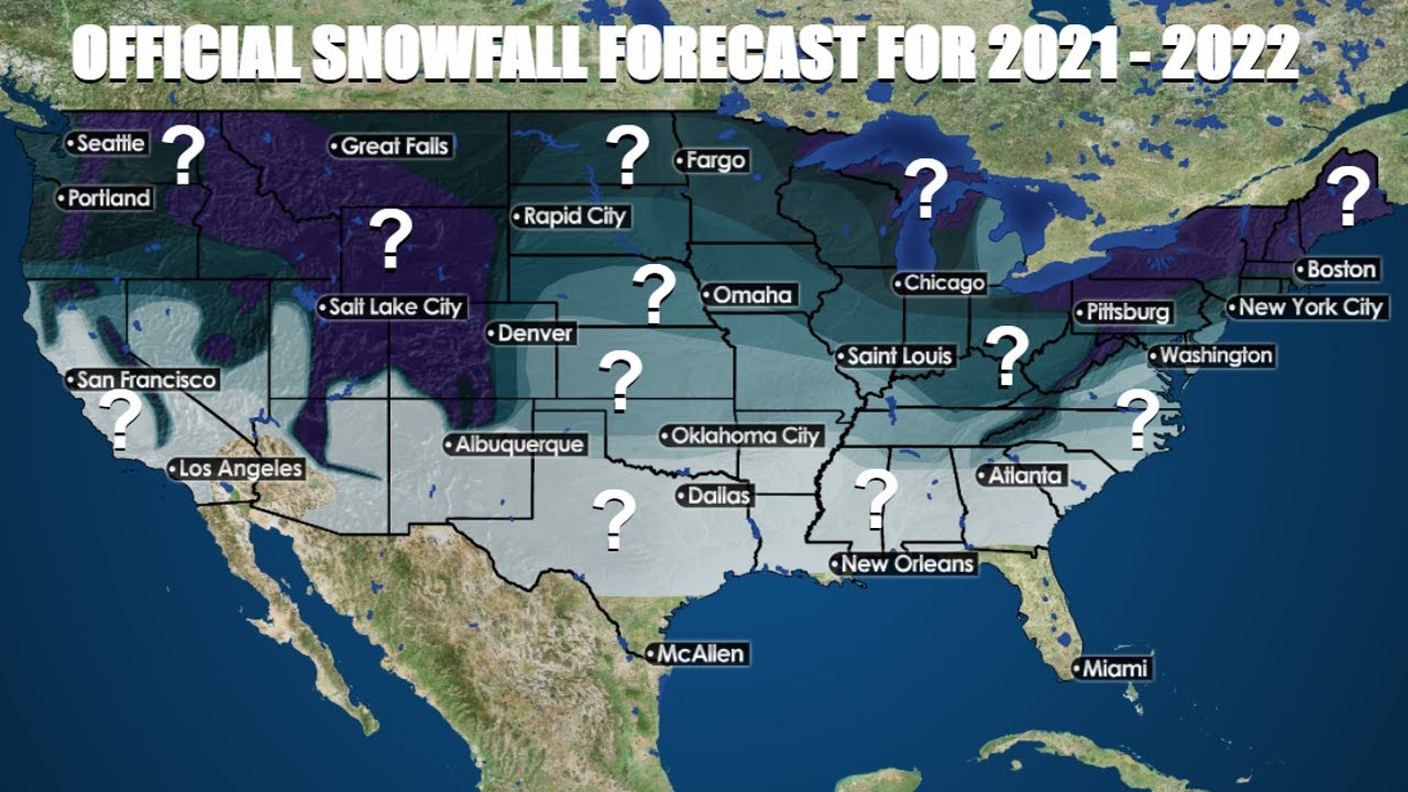 Official Snowfall Forecast For 2021 - 2022