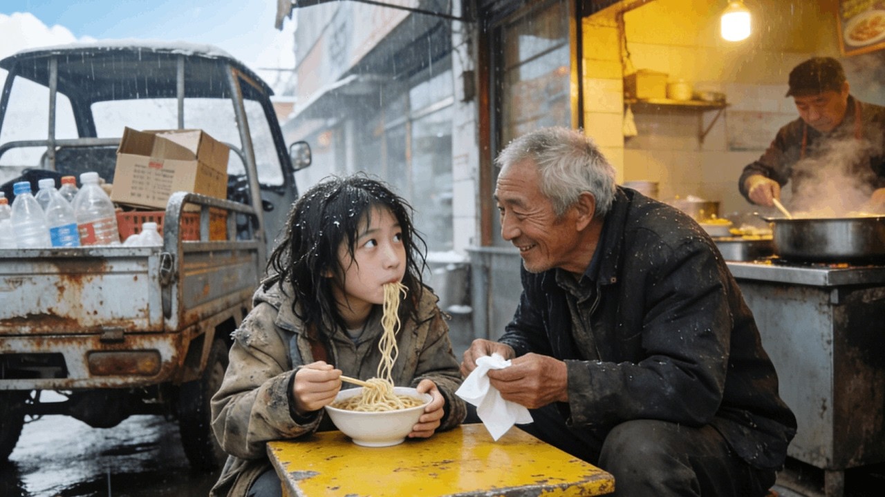 A poor man gave a girl noodles; 10 years later, she returned with $100M to repay his kindness.