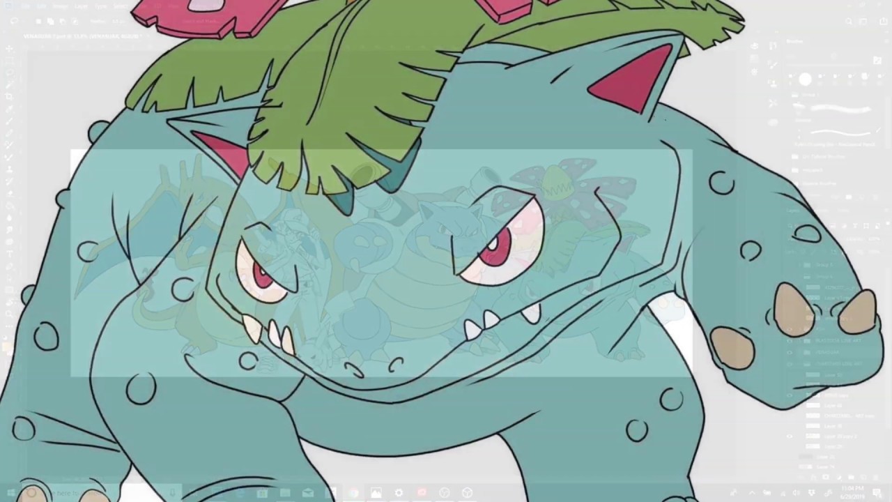VENUSAUR TIME LAPSE - SPEED DRAWING