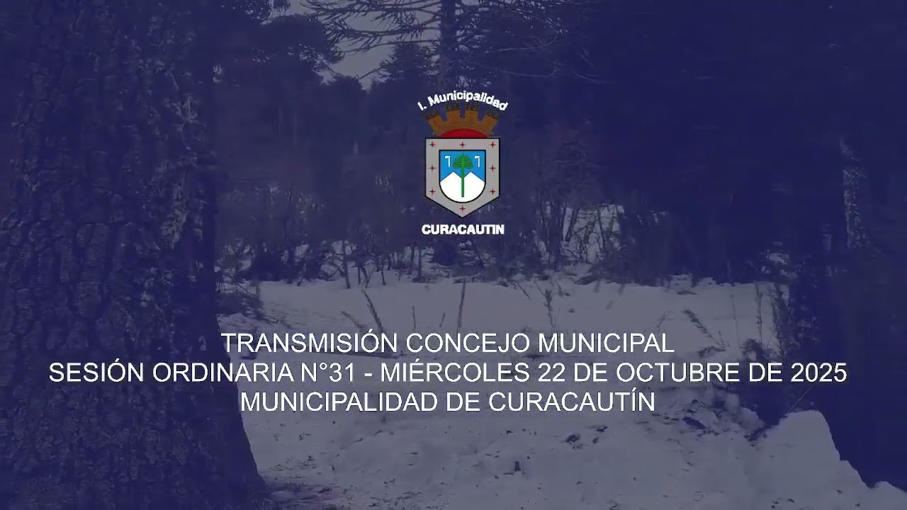 CONCEJO MUNICIPAL Sesión ordinaria N°31   Miércoles 22 de Octubre de 2025