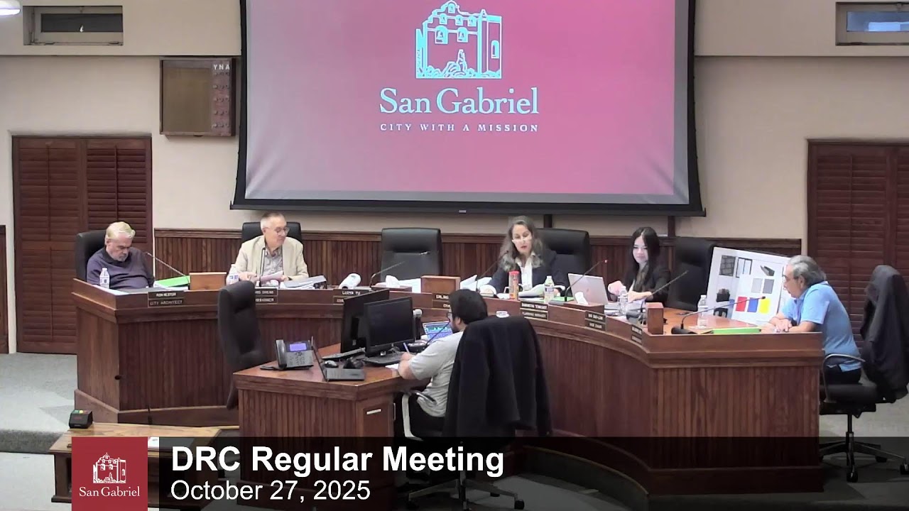 Design Review Commission Regular Meeting - October 27, 2025 - City of San Gabriel