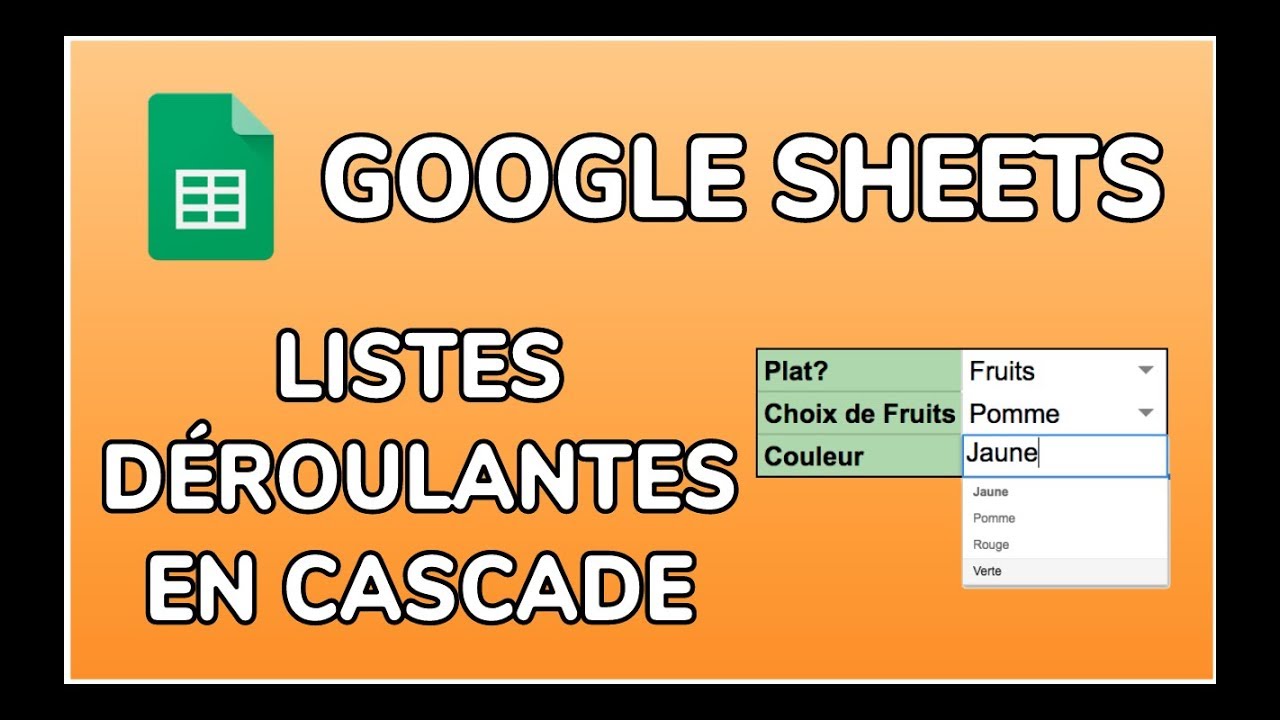 LISTES DÉROULANTES EN CASCADE SUR GOOGLE SHEETS (SANS SCRIPT) - DOCTEUR EXCEL