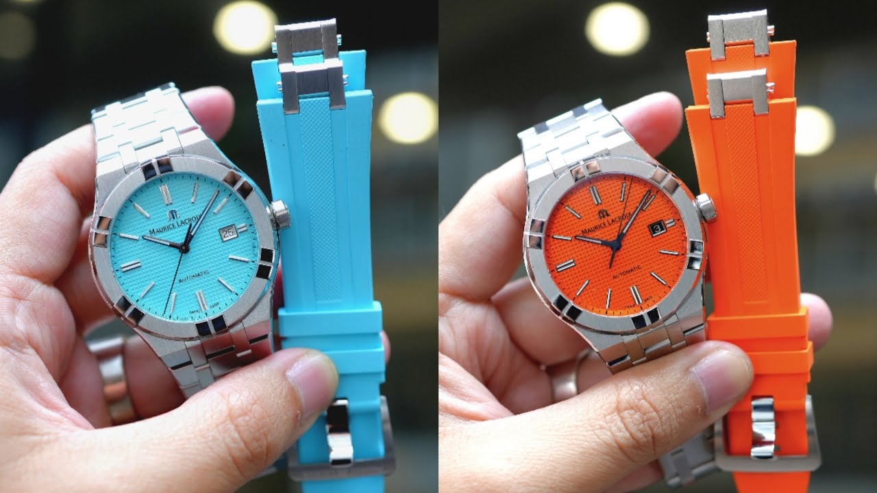 [Đẹp] Maurice LaCroix Aikon Orange & Ice Blue Limited Edition 42mm | ICS Authentic 0982298881