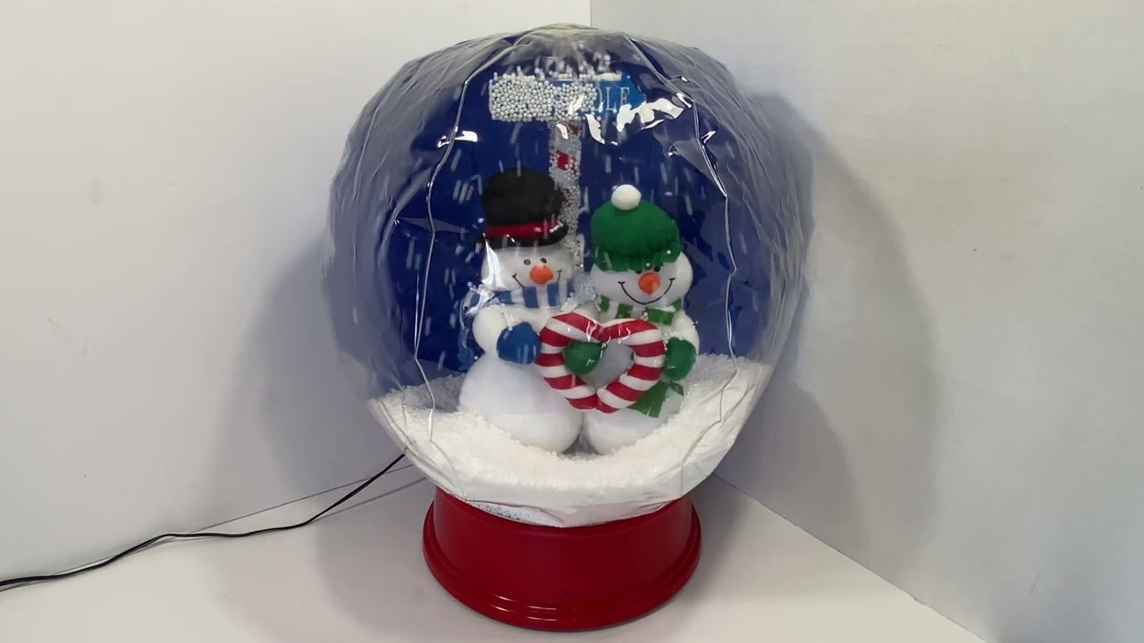 Gemmy Airblown Inflatable 15&rdquo; Musical Snow Globe Snowman Christmas Tabletop