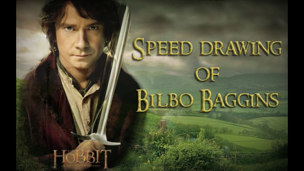 Speed drawing of Bilbo Baggins