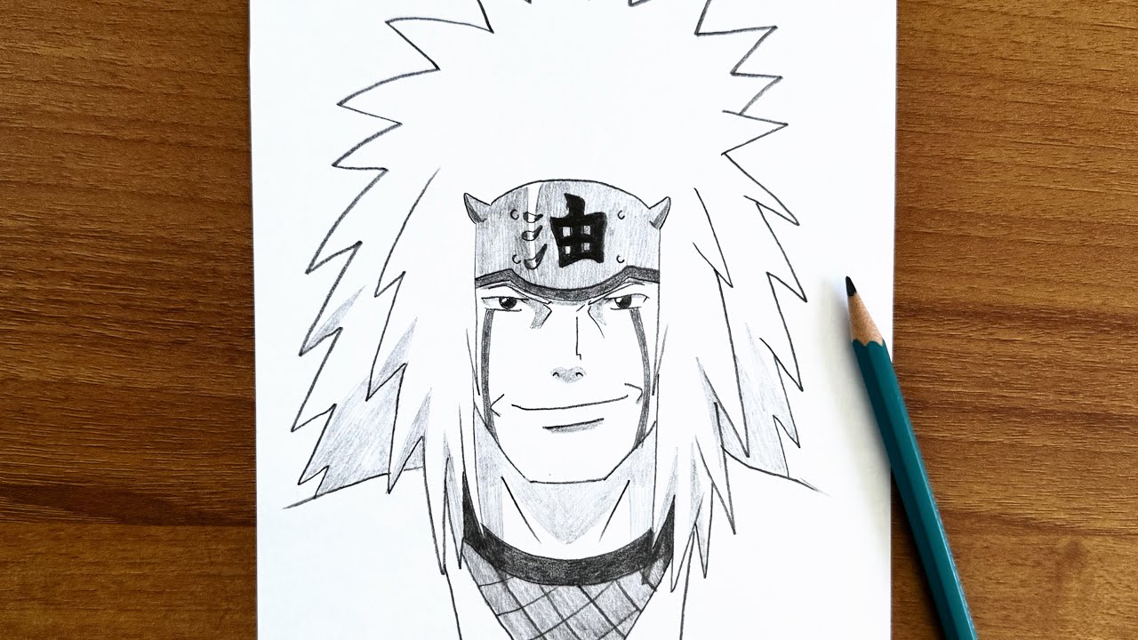 Como Dibujar a Jiraiya Para Principiantes - Paso a Paso ( Fácil ) NARUTO