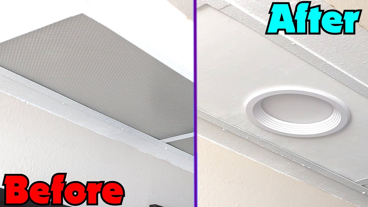 Recessed Bathroom Florescent Light Box Makeover CHEAP and EASY