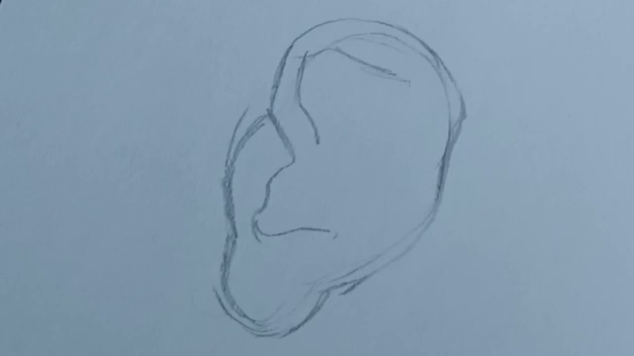 Step-by-Step Ear Drawing Tutorial | Easy Pencil Sketch for Beginners #art #drawing 