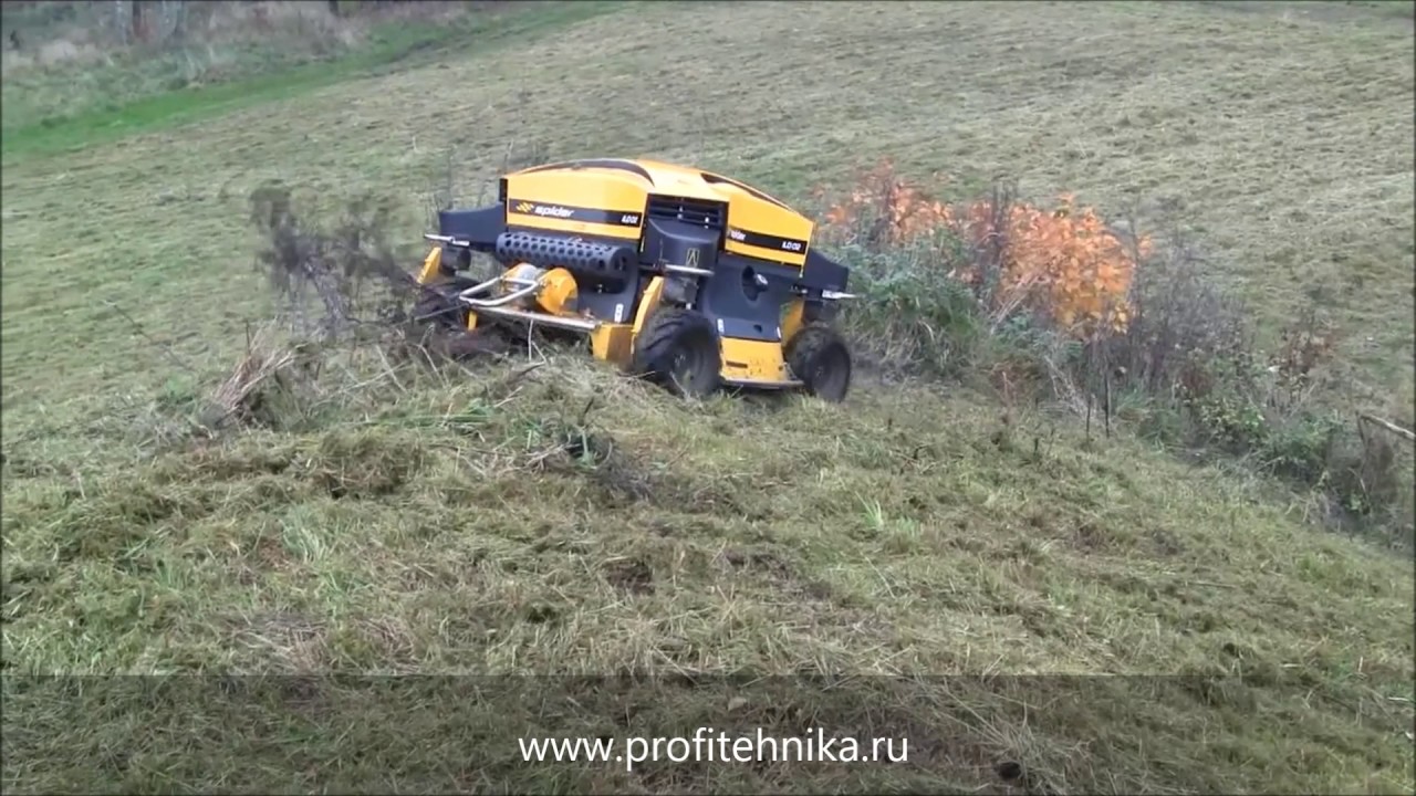 Работа косилки для склонов SPIDER ILD02