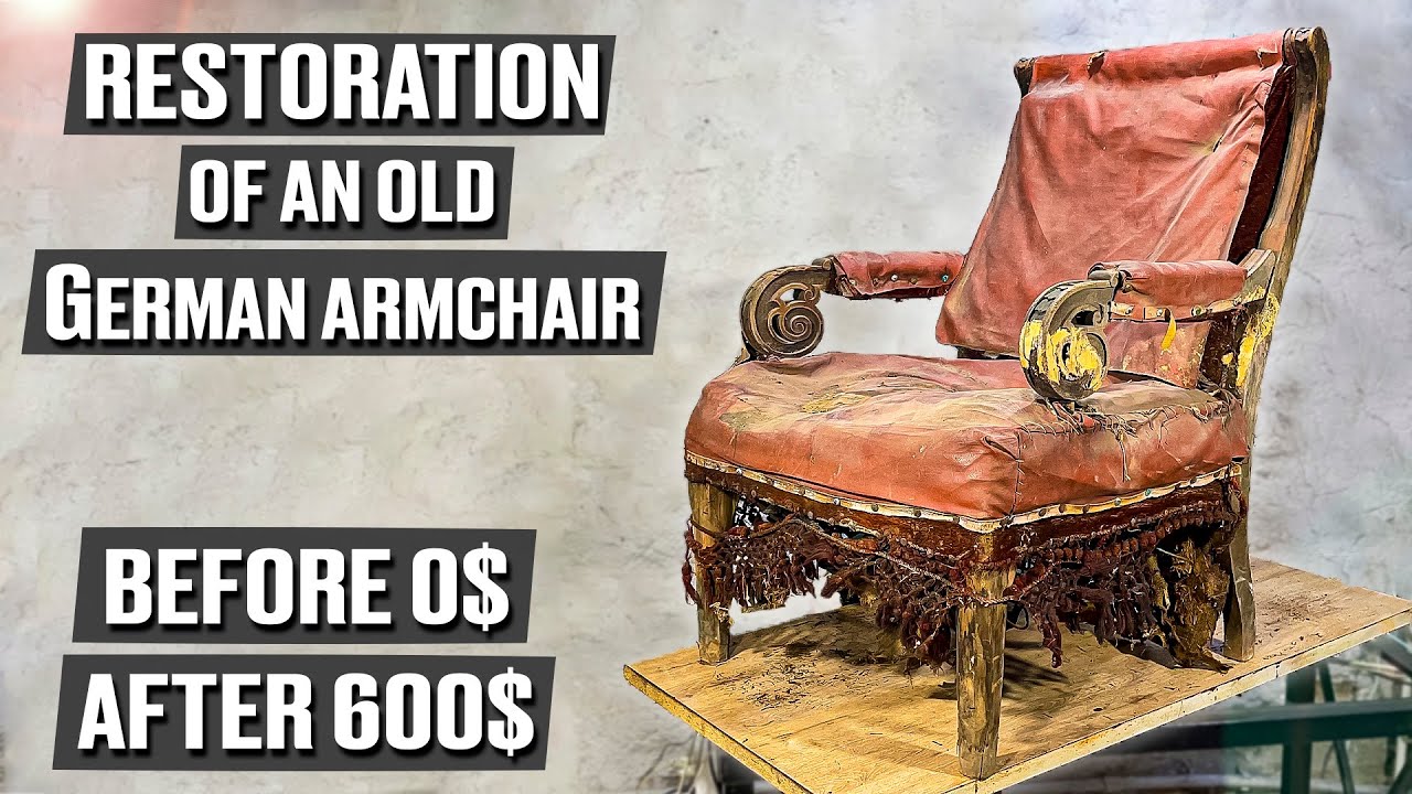 150 year old chair restoration with AMAZING result