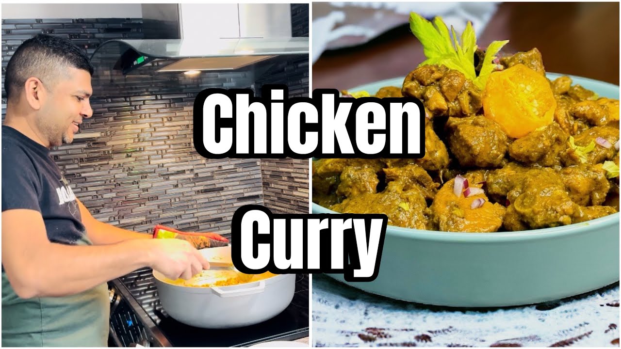 How To Make Guyanese Chicken curry #viralvideo #chickencurry #guyaneserecipe #villagecooking