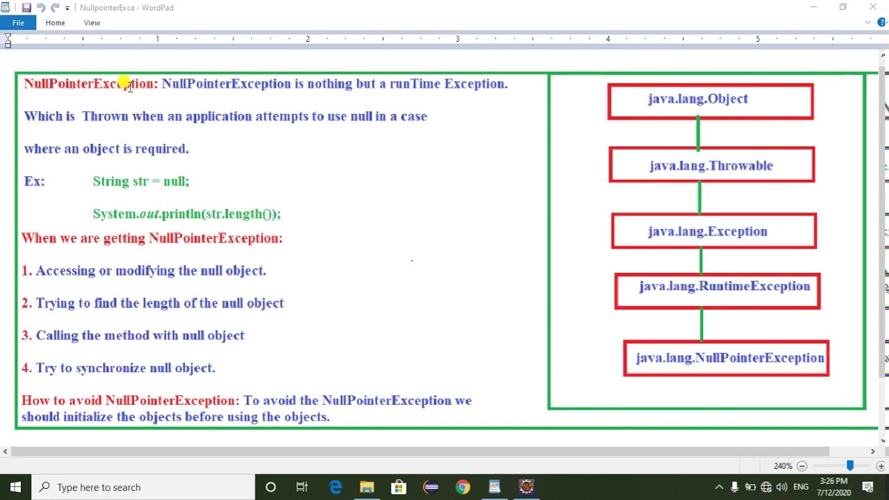 What is NullPointerException and How to handle NullpointerException in java